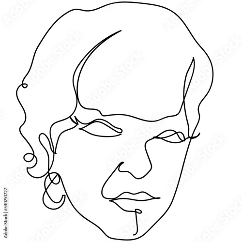 Woman line drawing, Continuous line drawing art, Vector line illustration, Minimalist Black White Drawing Artwork, Black and white vector illustration, Modern continuous line art.