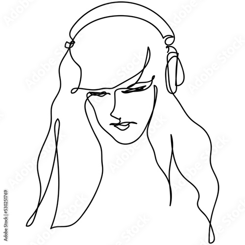 Woman line drawing, Continuous line drawing art, Vector line illustration, Minimalist Black White Drawing Artwork, Black and white vector illustration, Modern continuous line art.