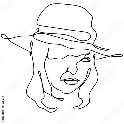 Woman line drawing, Continuous line drawing art, Vector line illustration, Minimalist Black White Drawing Artwork, Black and white vector illustration, Modern continuous line art.