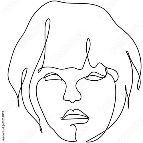 Woman line drawing, Continuous line drawing art, Vector line illustration, Minimalist Black White Drawing Artwork, Black and white vector illustration, Modern continuous line art.