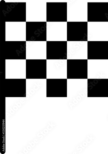 Checkered Racing Flag Icon Sign