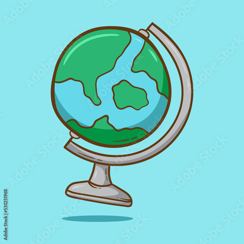 Hand drawn globe. Hand drawn style vector illustrations