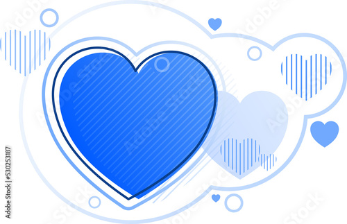Heart Love Logo Icon. Abstract modern graphic elements. Dynamical colored forms and line. Gradient abstract banners with flowing liquid shapes. Web PNG Template for the design