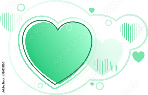 Heart Love Logo Icon. Abstract modern graphic elements. Dynamical colored forms and line. Gradient abstract banners with flowing liquid shapes. Web PNG Template for the design
