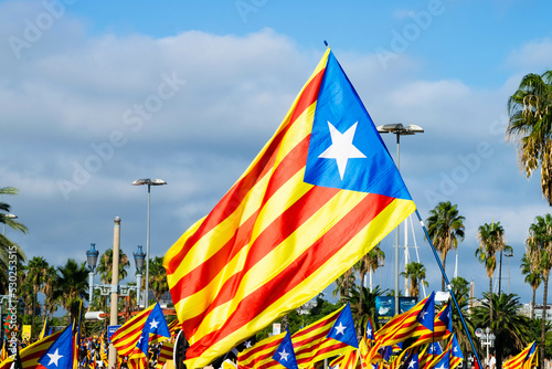 Catalonia 2022. Celebration of the Diada in Barcelona.