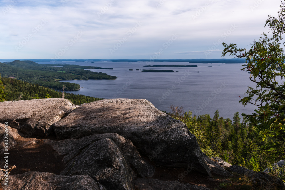 Summer landscape view from top of Ukko-Koli in Koli National Park, Finland