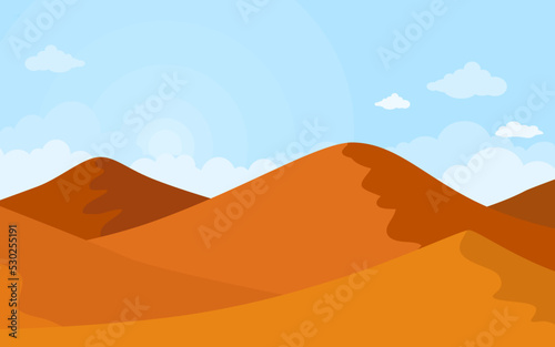 desert with sand dunes and rock