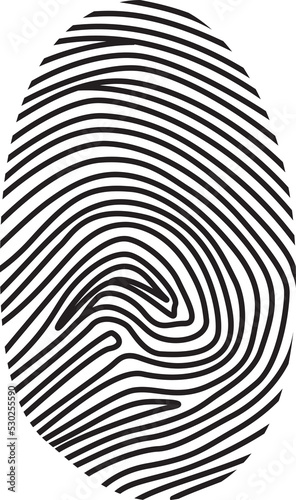 Black fingerprint. PNG illustration