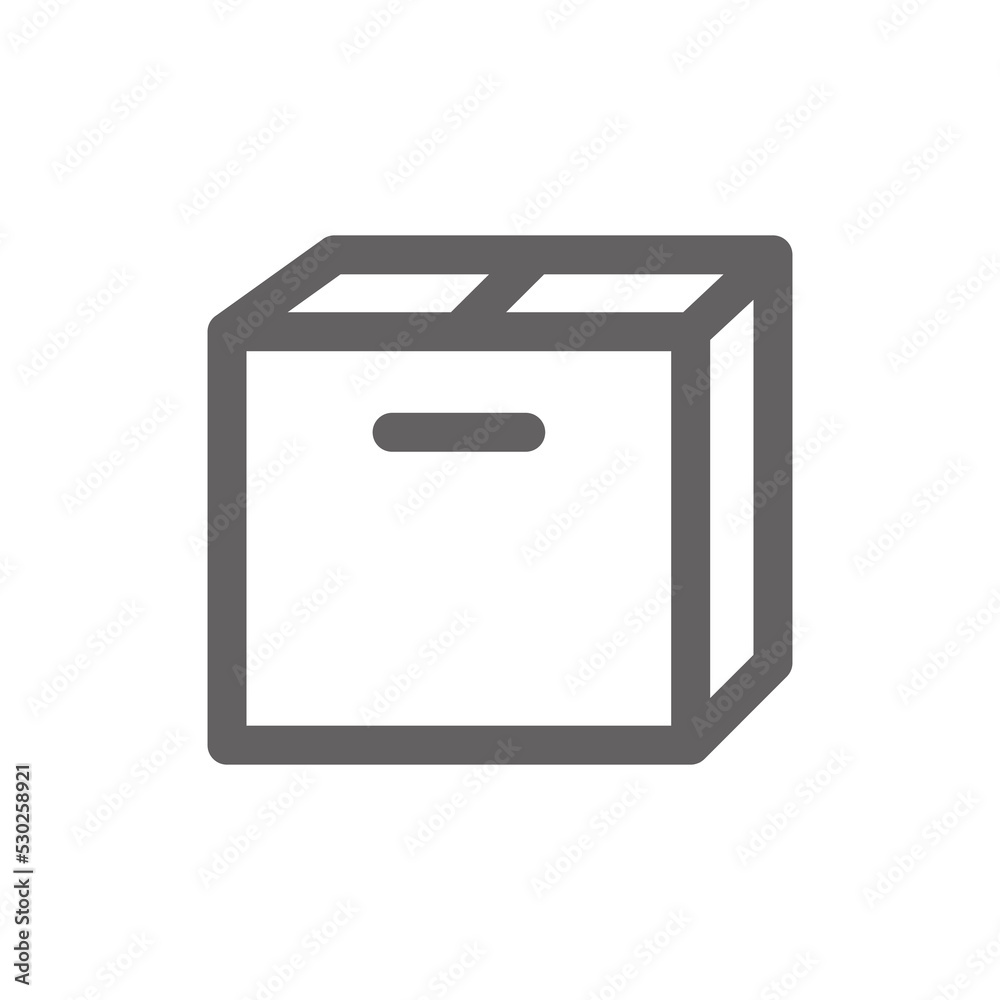 Box icon. Perfect for delivery icon or user interface applications. vector sign and symbol Box icon. Perfect for delivery icon or user interface applications. vector sign and symbol