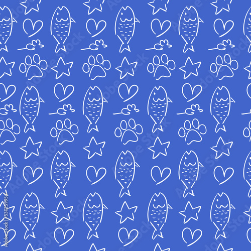 Hand drawn seamless pattern...
