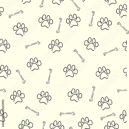 Hand drawn seamless pattern...