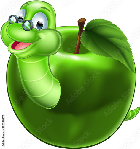 Cute Cartoon Caterpillar Worm