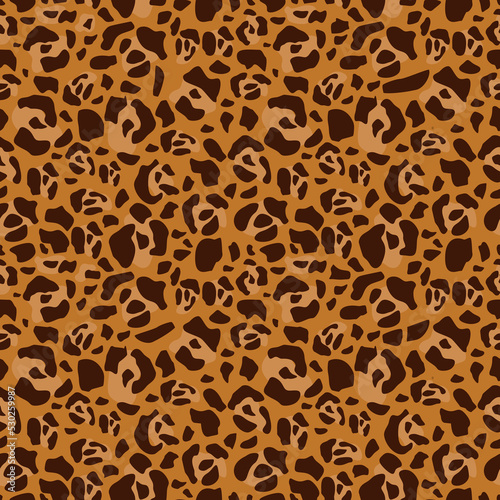 Brown Lion skin Seamless pattern.