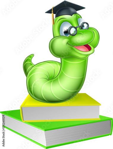 Cute Cartoon Caterpillar Worm photo