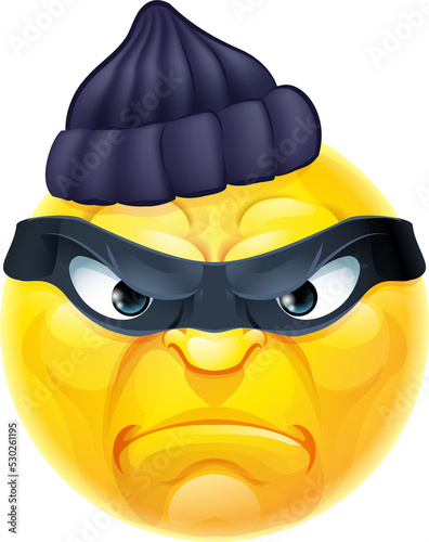 Emoticon Emoji Burglar or Thief Criminal photo