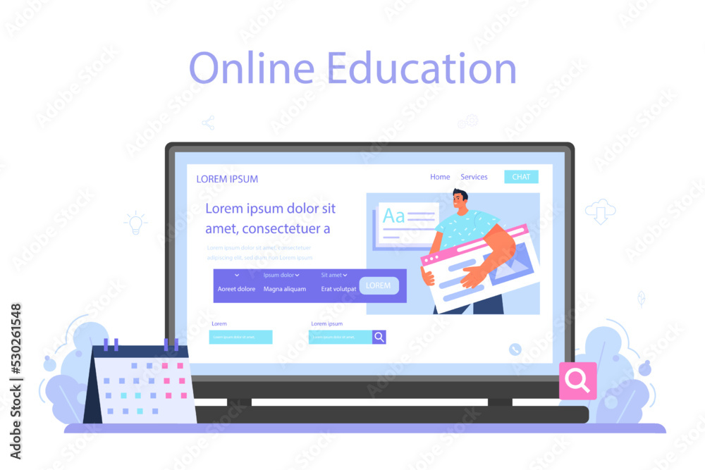 Content manager online service or platform. Idea of digital strategy Content manager online service or platform. Idea of digital strategy
