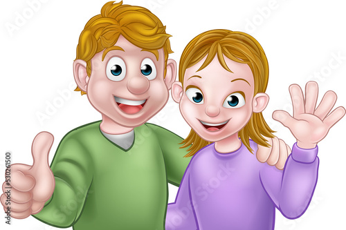 Young Cartoon Couple