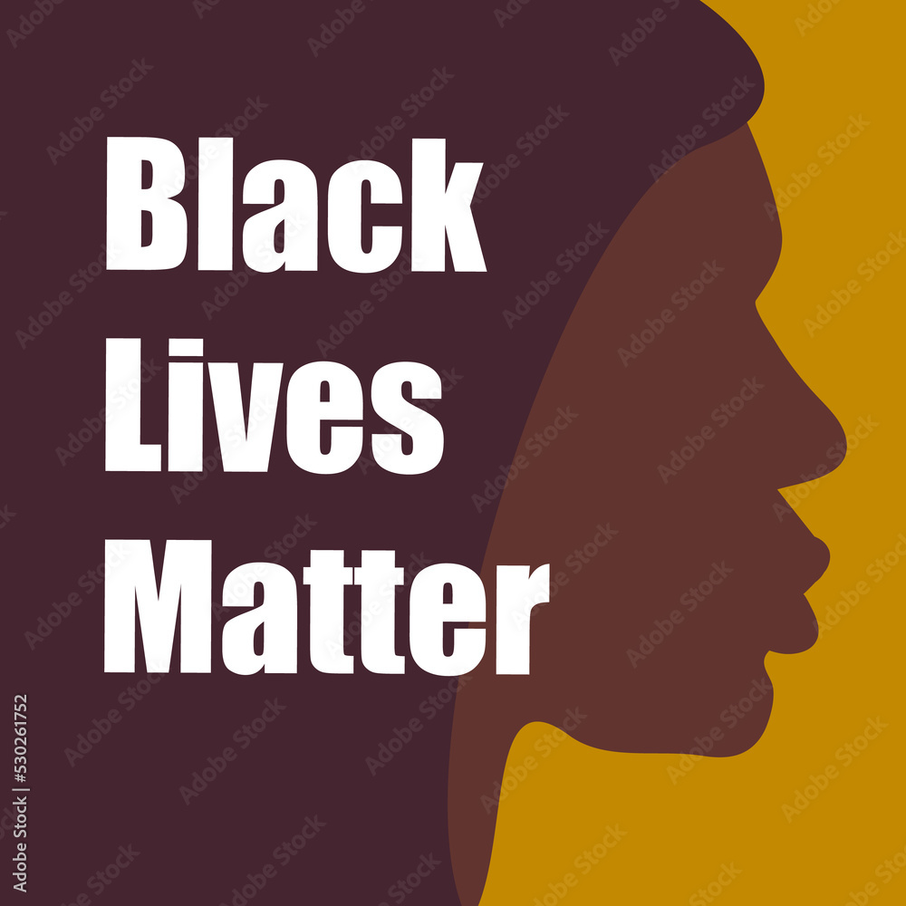 Black living matter design illustration face