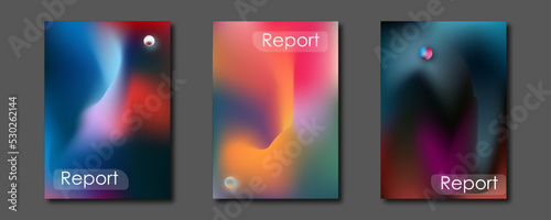 smooth gradient background set. elegant templates collection for brochures, posters, banners, flyers and cards. Vector illustration