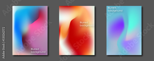 Smooth and elegant backgrounds set. templates collection for brochures, posters, banners, flyers and cards. Vector illustration