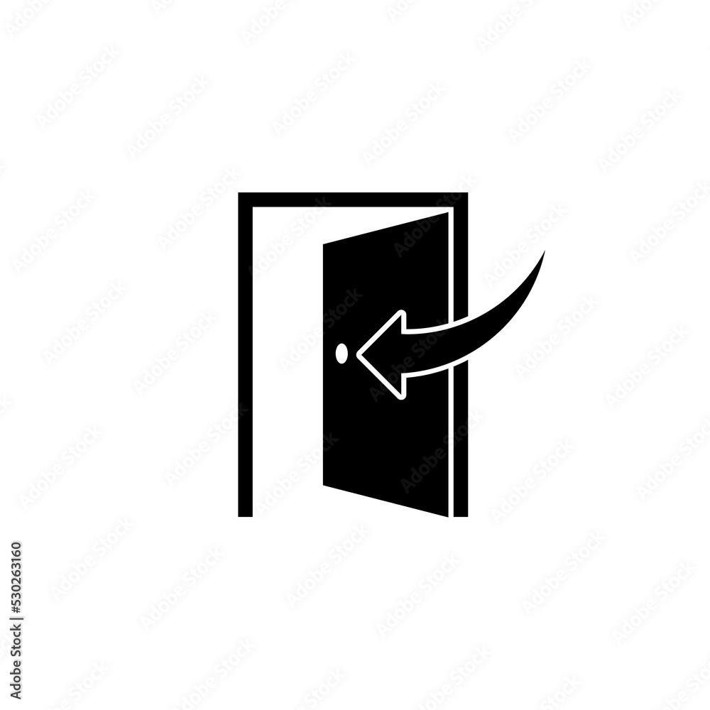 Keep door closed icon isolated on white background Keep door closed icon isolated on white background