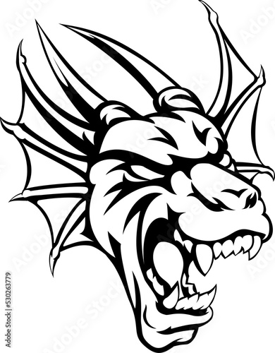 Dragon Mean Animal Mascot