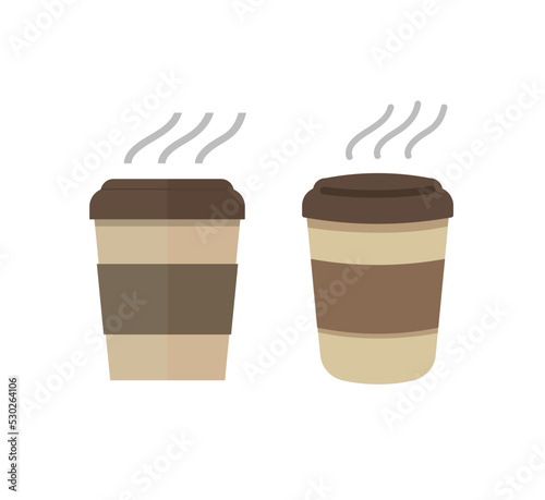 hot cup takeaway cartoon. vector illustration