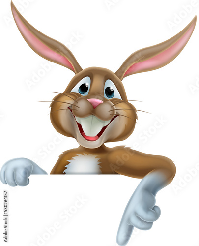 Easter Bunny Pointing