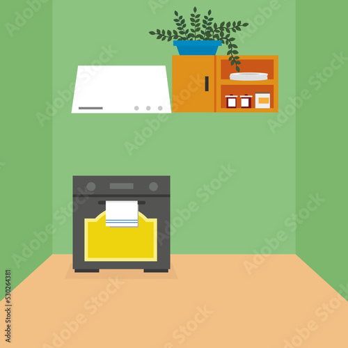 kitchen with stove and extractor