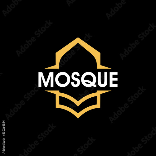 mosque logo icon vector isolated