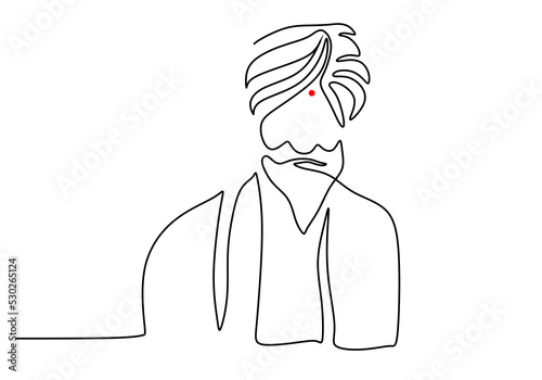 One continuous single line ...