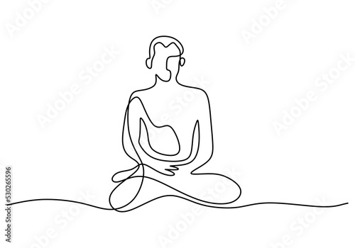 One continuous single line ...