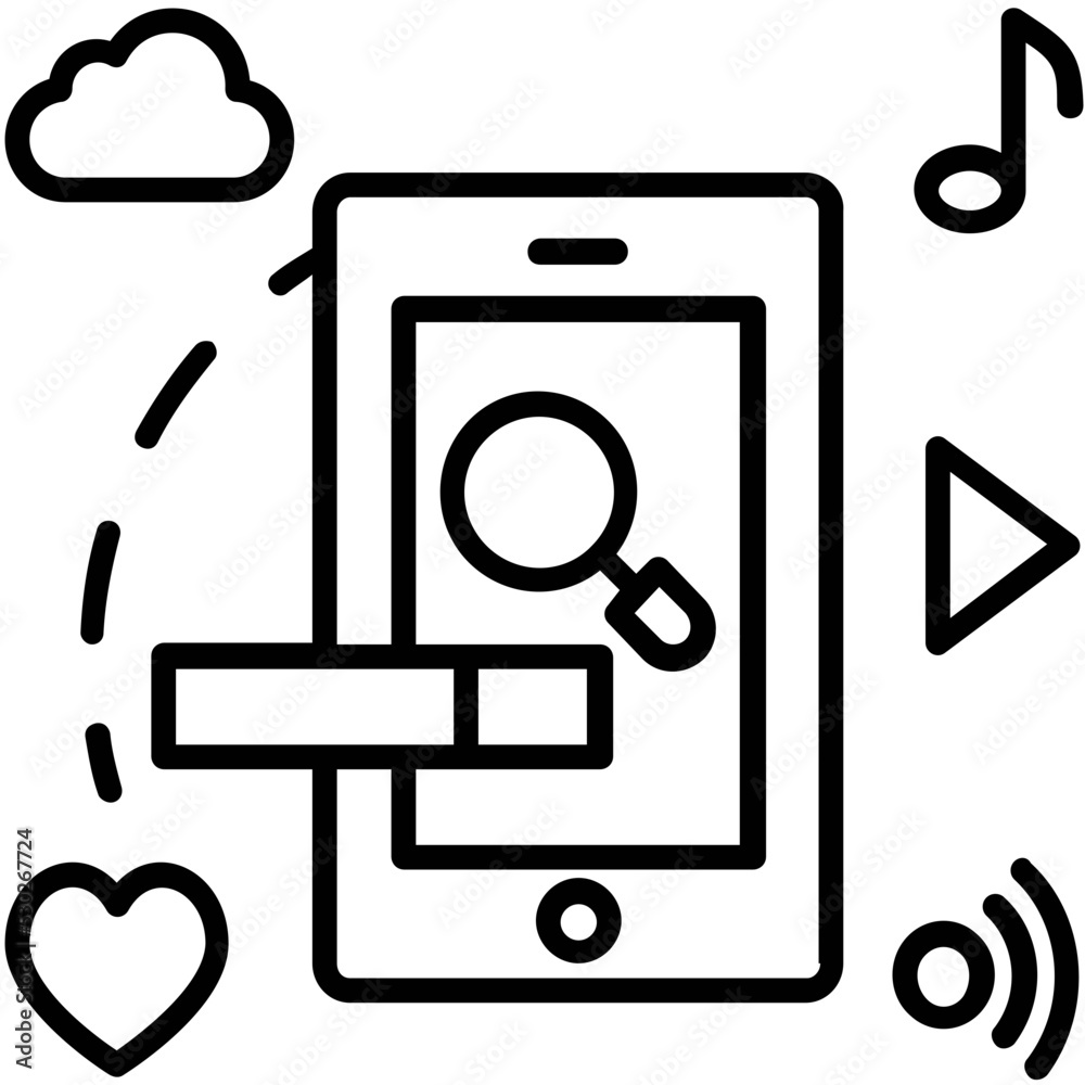 App Development Line Vector Icon App Development Line Vector Icon