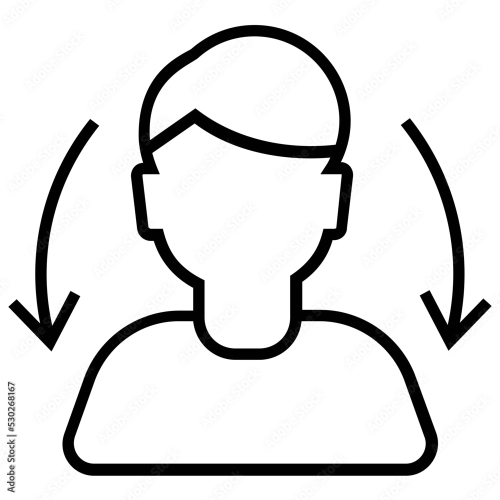 Client Service Line Vector Icon Client Service Line Vector Icon