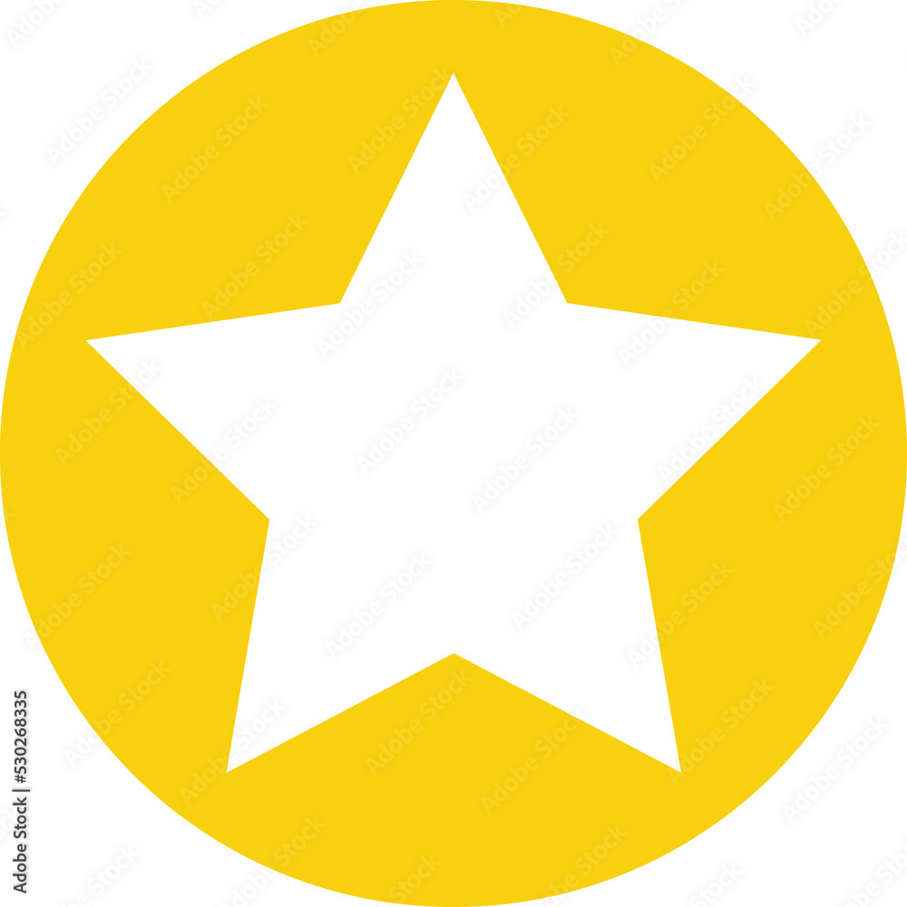 Star inside circle flat icon yellow Star inside circle flat icon yellow