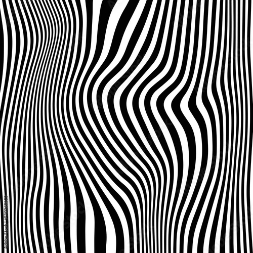 Black and white line wave abstract background