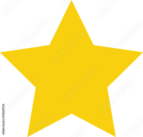 Yellow star flat icon clipart