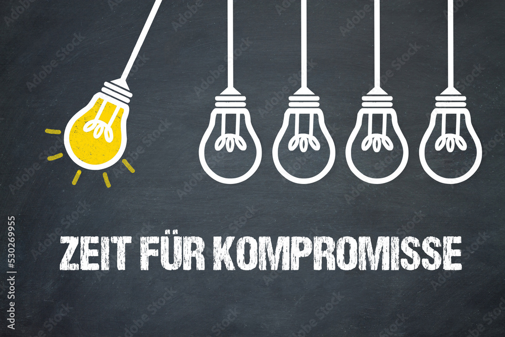 Fototapeta premium Zeit für Kompromisse 