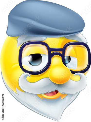 Elderly Man Emoji Emoticon