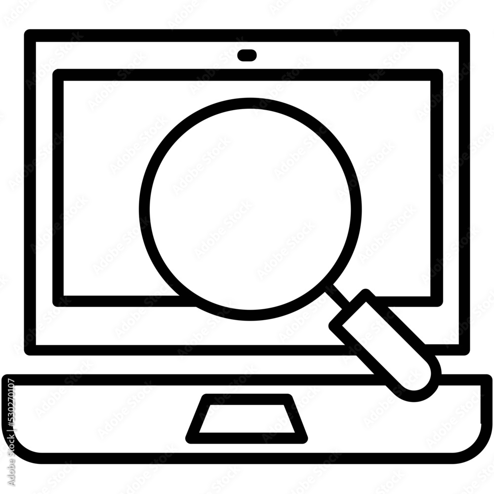 Search Optimization Line Vector Icon Search Optimization Line Vector Icon