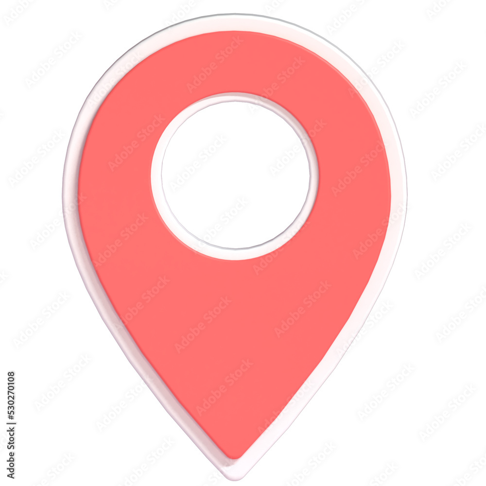 Location icon illustration in 3D design Location icon illustration in 3D design