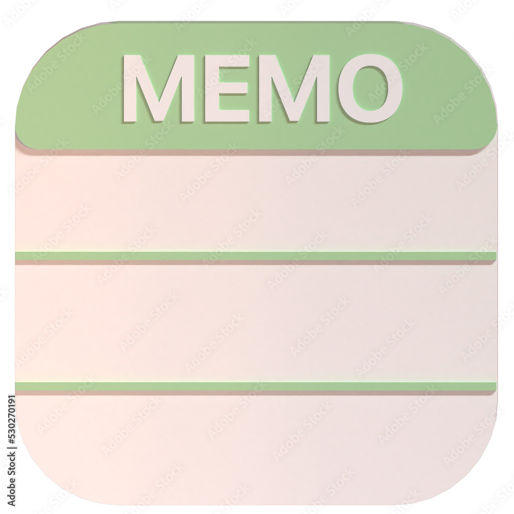 Obraz premium Note application illustration in 3D design