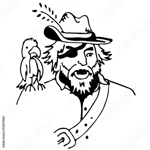 Pirate with a Parrot