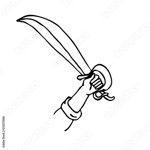 hand with sabre