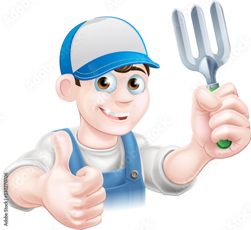 Happy Thumbs Up Gardener