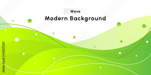 Modern green wave gradient background