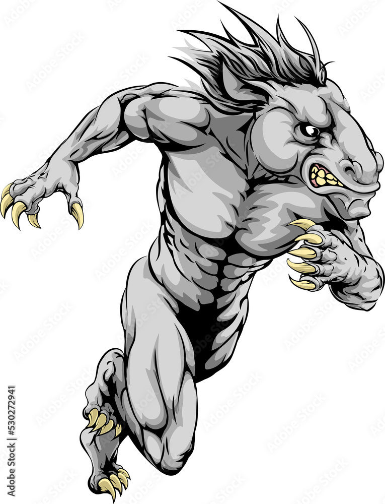 Fototapeta premium Horse sports mascot running