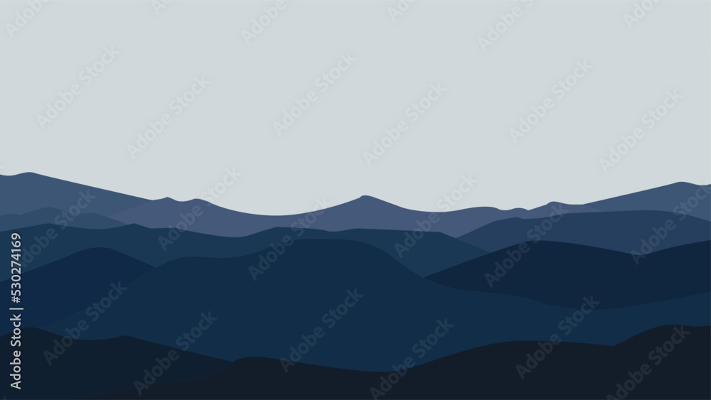 silhouette mountains background