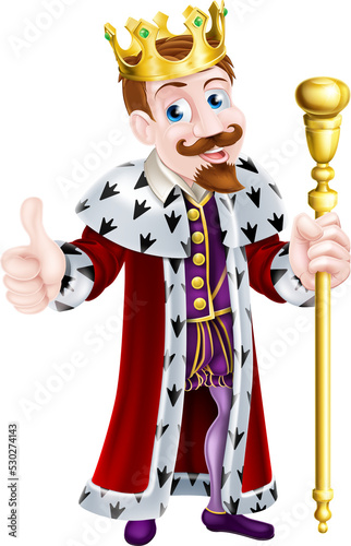 Friendly King Cartoon