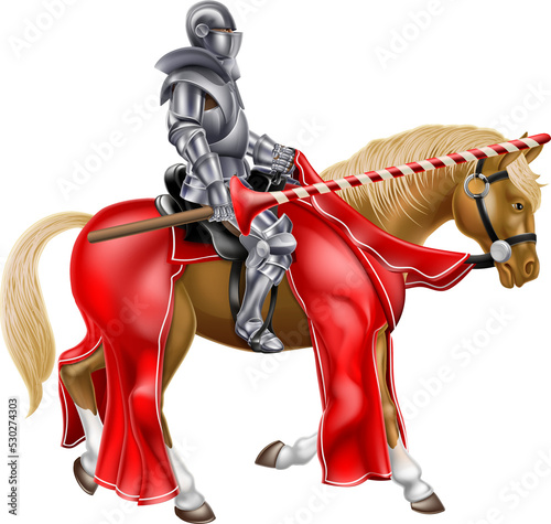 Medieval Joust Knight on Horse